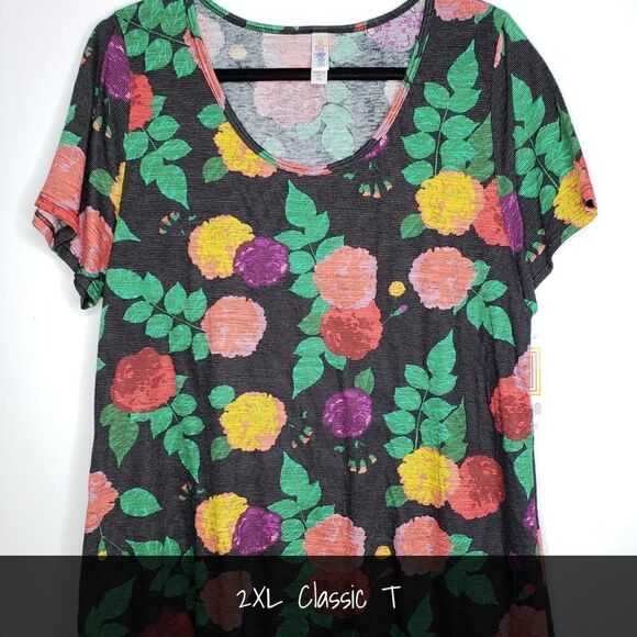 LuLaRoe Classic Tee 2XL Floral NEW - Picture 1 of 1